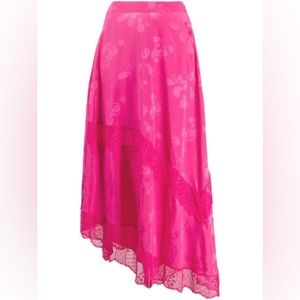 Brand New Zadig & Voltaire Juliet Pink Silk skirt sz 36
